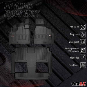 Dodge Grand Caravan Floor Mat - Omac - Premium TPE - Black - '08-'20